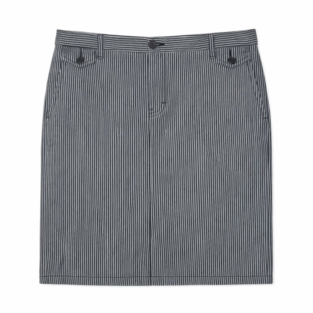 NWT TOMMY HILFIGER Blue White Stripe Denim Skirt 6 - Picture 1 of 7